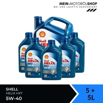 Shell Helix HX7 5W-40 5 + 5 Liter