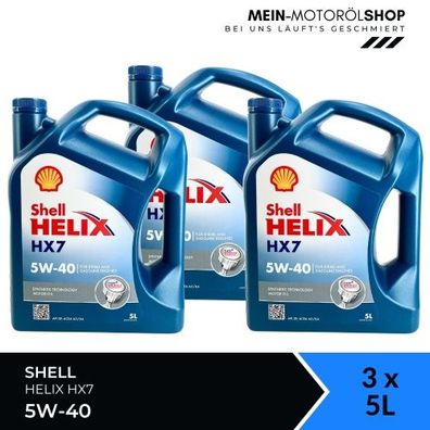 Shell Helix HX7 5W-40 3x5 Liter