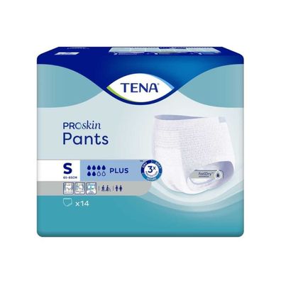 4x TENA Pants Plus Inkontinenzpants Gr. S | Packung (14 Stück)