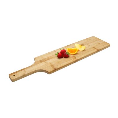 Bambus Küchen Schneide Servier Brett - 60 x 14 cm - Holz Tapas Käse Wurst Platte