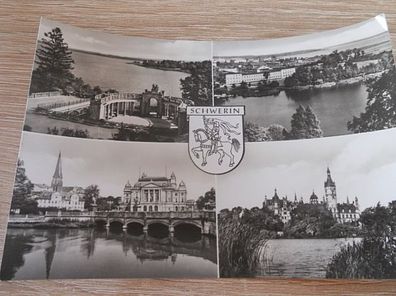 4883 / Ansichtskarte - Schwerin-See, Staatstheater, Dom, Schloß