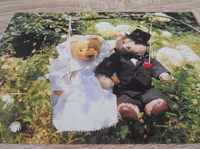 4896 / Ansichtskarte - Teddy / Teddybär -Brautpaar