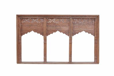 Indien Rahmen Dreifachbogen zum Inneneinbau Holz geschnitzt. Luxury-Park