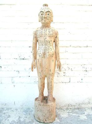 China 1930 Akupunktur Lehrmodell Skulptur Statue Heilkunde von Luxury-Park
