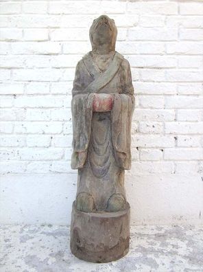 Skulptur Ratte China astrologische Figur Statue buddhistisch Pappel 80 Jahre