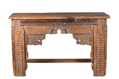 India massives Sideboard Beistelltisch herrschaftlich beschnitztes Frontdekor