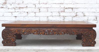 China traditionell flacher Opiumstil Tisch Couchtisch Pinienholz 1920