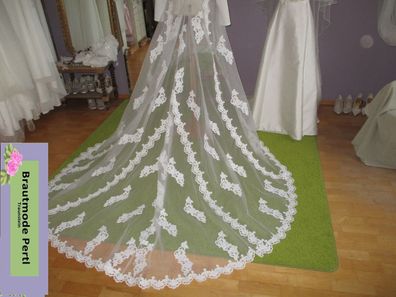 Abnehmbare Brautschleppe, Weiß, Spitze, ungetragen, Accessoires, Hochzeit, Zubehör