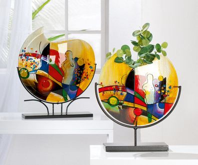 Gilde Glasart runde Vase "Silhouette" 52431