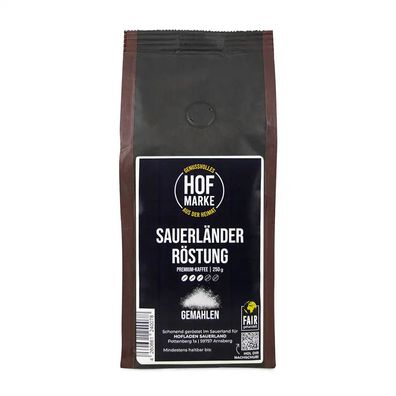 Kaffee Sauerländer Röstung gemahlen 250 g