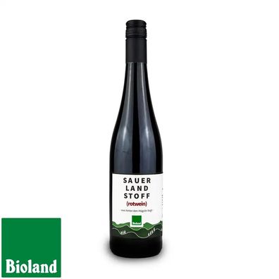 Bioland Sauerlandstoff Rotwein halbtrocken