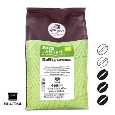 Bio Kaffee Crema - ganze Bohne