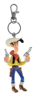 Plastoy Lucky Luke mit 2 Pistolen Schlüsselanhänger Keychain Cowboy