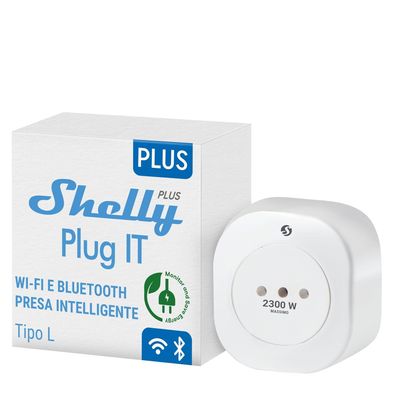 Shelly Plus Plug IT - Intelligente Steckdose mit Strommessung, Alexa & Google