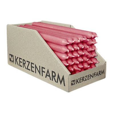 Stabkerzen aus Paraffin, 180/13 mm, Altrosa, Kerzenfarm HAHN, Brenndauer ca. 3,5h, 49