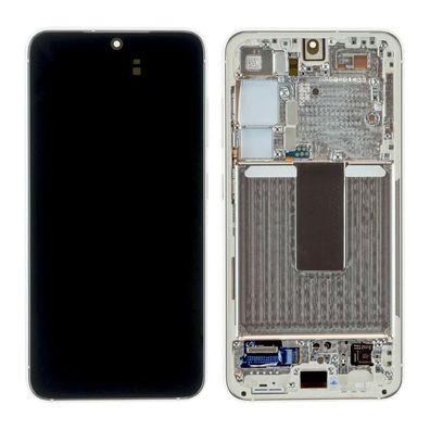 100% Original Touchscreen Display Einheit Cream Samsung Galaxy S23 5G S911B