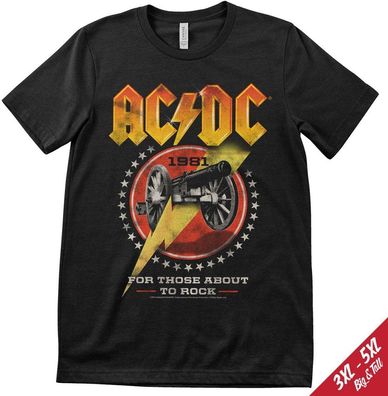 AC/DC 1981 For Those About To Rock Baseball T-Shirt PS-99-ACDC007-H46-4