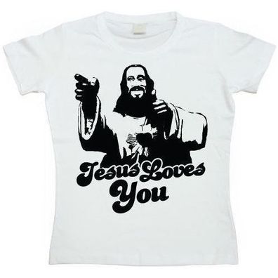 Hybris Damen Jesus Loves You Girly T-Shirt SH-5-10664-H19-2