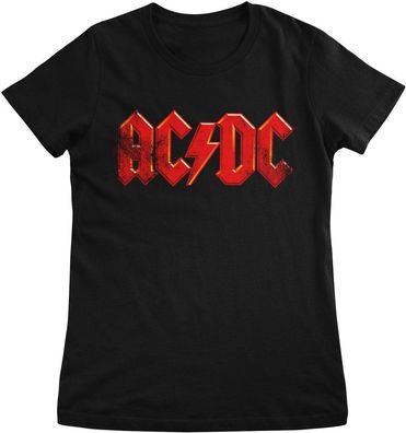 AC/DC Damen Distressed Logo Girly Tee PS-5-ACDC013-H86-3