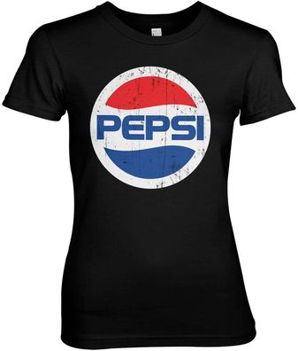 Pepsi Damen Washed Globe Logo Girly Tee IMG-5-PEPS007-H71-3