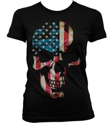 Hybris Damen Skull Americana Girly T-Shirt AB-5-19425-L39