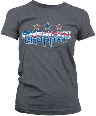 American Chopper Damen Flag Logo Girly Tee DC-5-AC006-H80-9