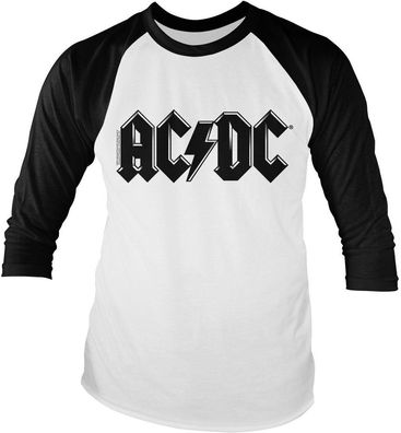 AC/DC Black Logo Retro Baseball Long Sleeve Tee PS-19-ACDC012-H81-7