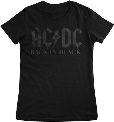 AC/DC Damen Back In Black Girly Tee PS-5-ACDC004-H91-9