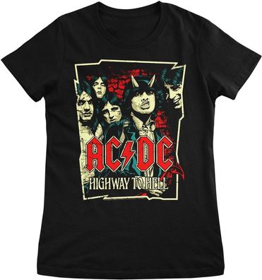 AC/DC Damen Highway To Hell Girly Tee PS-5-ACDC001-H67-16