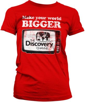 Discovery Channel Damen Make Your World Bigger Girly Tee DC-5-DC005-H82-16