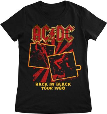 AC/DC Damen Back In Black Tour 1980 Girly Tee PS-5-ACDC010-H70-2