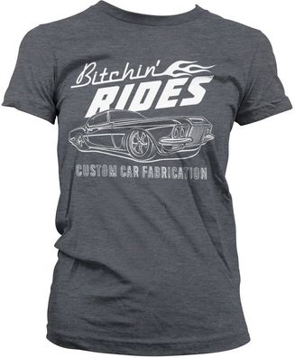 Bitchin' Rides Damen Custom Car Fabrication Girly Tee DC-5-BR003-H83-10