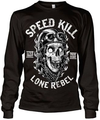 Petrolheads Speed Kills Lone Rebel Long Sleeve Tee SH-19-15743-H52-5