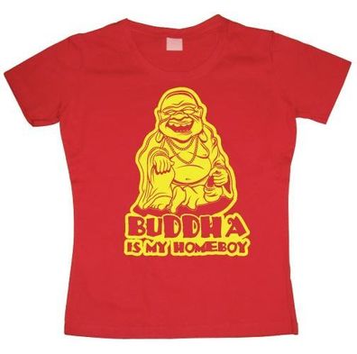 Hybris Damen Buddha Is My Homeboy Girly T-Shirt SH-5-10692-H3-2