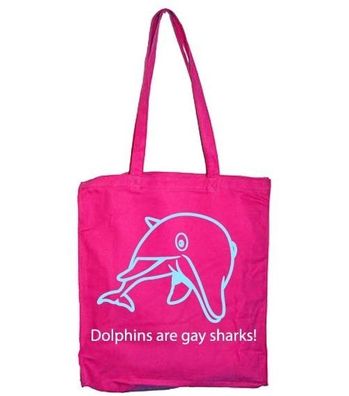 Hybris Dolpins Are Gay Sharks Tote Bag SH-4-10900-H1-2