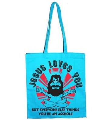 Hybris Jesus Loves You But Everybody Else Tote Bag SH-4-15106-H11-7