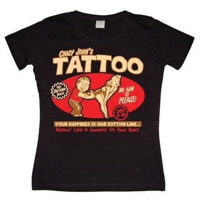 Hybris Damen Crazy John's Tattoo Girly T-Shirt SH-5-11071-LFH3-6