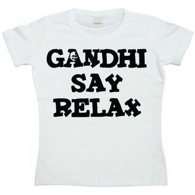 Hybris Damen Gandhi Say Relax Girly T-Shirt SH-5-13086-H20-5