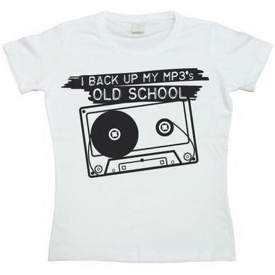 Tokigt Damen I Back Up My Mp3 S Oldschool Girly Tee SH-5-15275-H23-10