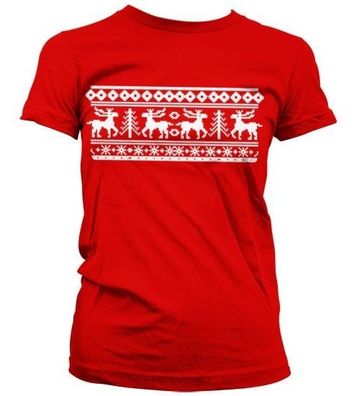 Hybris Damen Scandinavian Christmas Girly Tee SH-5-15491-H14-8