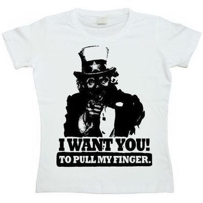 Tokigt Damen I Want You To Pull My Finger Girly Tee SH-5-15279-H25-5