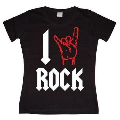 Hybris Damen I Love To Rock Girly T-Shirt SH-5-15163-H14-13