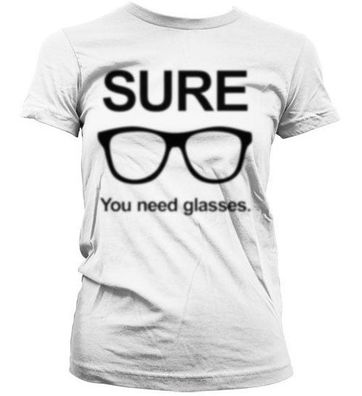 Hybris Damen Sure You Need Glasses Girly T-Shirt SH-5-15705-LFH2-13