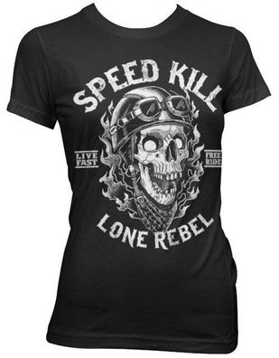 Hybris Damen Speed Kills Lone Rebel Girly T-Shirt SH-5-15743-H52-5