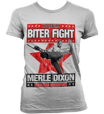 The Walking Dead Damen Woodbury Biter Fight Girly T-Shirt SH-5-15726-H47-17