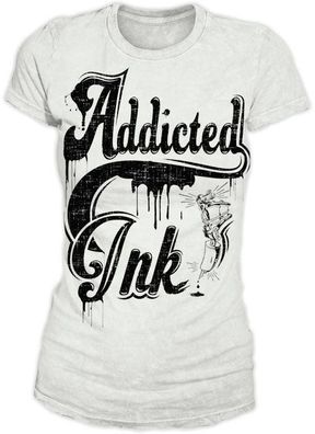 Tokigt Damen Addicted To Ink Girly T-Shirt SH-5-15748-H52-9