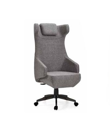 Bürostuhl Sessel Wohnzimmer Chefsessel Bürosessel Drehstuhl Office Grau Textil