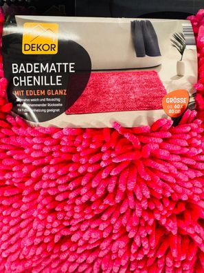 DEKOR Badematte Chenille - mit edlem Glanz- Pink