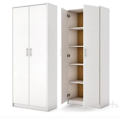 Mehrzweckschrank Kleiderschrank Kommode Stauraumkommode weiss 180cm