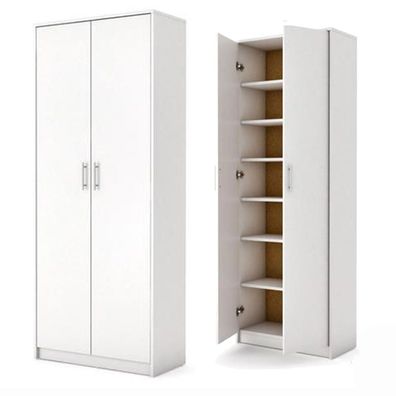 Vielseitiger Hochschrank, 180 cm, stilvolles Weiß - Perfekt für jeden Raum!